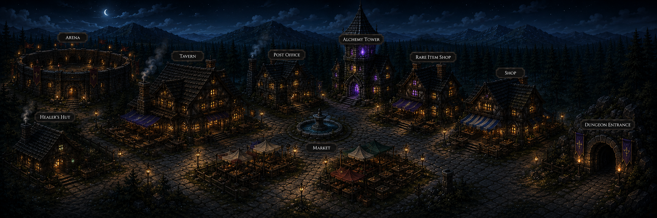 Town at night
